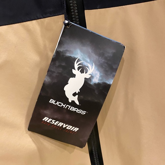 NWT Buck ‘n Bass Men’s Resevoir Rain Shell Jacket - Picture 3 of 7